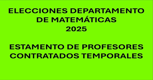 Elecciones a Representantes a Consejo de Departamento del Personal Contratado con carácter temporal  2025 