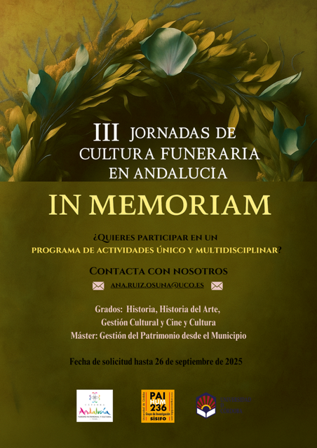 Cartel Colaboración Técnica In Memoriam 2025. Modelo 1