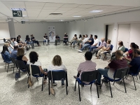 Imagen del encuentro, celebrado junto a las instalaciones de la Biblioteca Municipal de Puente Genil.