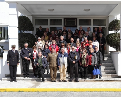 Un momento de la visita a la Base de Rota