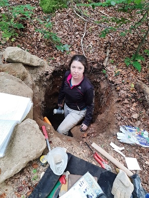 Researcher Andrea Roman in Zofin (area where the research was carried out)