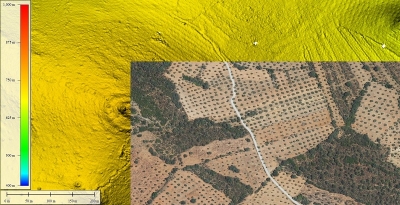 Imagen aérea de uno de los yacimientos